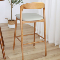 Moderne luxe nordique solide boisé doux ensemble sac salle à manger chaise tabouret de bar chaise haute pied café boutique restaurant chaise café boutique