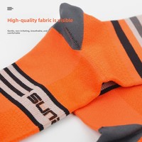 Chaussettes de cyclisme athlétiques en nylon respirant et antidérapant SUNGNAN avec logo personnalisé, tricotées, ODM, pour hommes et femmes, pour le vélo en plein air
