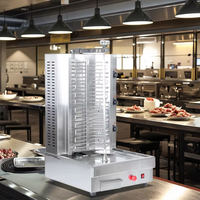 Machine de fabrication de shawarma électrique à quatre brûleurs, rotation automatique, pour poulet kebab