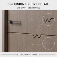 HAOSHAO Porte en bois en gros, porte intérieure sur mesure pour appartement, taille standard, noyau stable, emballage pour projet, pré-montée, en vrac, OEM ODM
