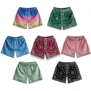 Shorts mi-longs pour hommes grandes tailles à motif floral, imprimés par transfert thermique, décontractés, légers, imperméables, en tissu peigné, personnalisables - Product Image 1