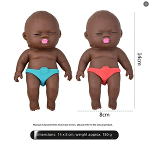 Poupée souple et extensible noire Natasha à rebond lent, mignonne et moelleuse, idéale comme cadeau - Nouveauté promotionnelle très demandée - Product Image 4