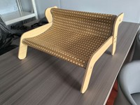Griffoir et Nid pour Chat en Bois et Mousse, Durable, Anti-écaillage, Rafraîchissant pour l'Été, Lit pour Animaux de Compagnie Compatible Canapé