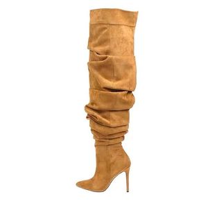 Bottes en jean pour femme, plateforme, style western, hauteur au-dessus du genou, collection automne 2024 - Product Image 2