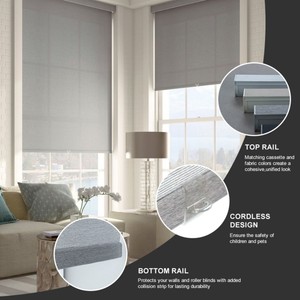 Stores enrouleurs solaires motorisés intelligents <span class=keywords><strong>sans</strong></span> <span class=keywords><strong>fil</strong></span> personnalisés Tuya Matter Zigbee pour fenêtres - Product Image 4