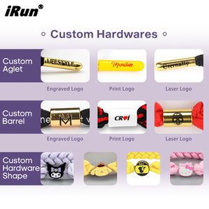 IRun Personnalisé Gravé Lacets Personnalisés Corde Bracelets Cordon Tressé Bracelet À La Main <span class=keywords><strong>Marine</strong></span> Chaîne Bracelet avec Serrure En Métal - Product Image 4