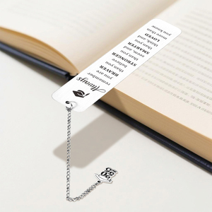 Personalizado Diversão Padrão <span class=keywords><strong>Metal</strong></span> Marcadores Provérbio Aço Inoxidável Artesanato Livro Clipe Borla Acessórios Museu Galeria Cultural e Criativa - Product Image 5