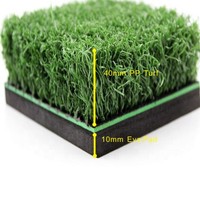 Tapis de frappe de golf durable GSM 150cm*150cm avec couche de gazon synthétique de 40mm et coussin en mousse EVA de 10mm, garantie 2 ans pour la ligne de tee de parcours de golf