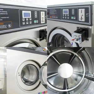 อุปกรณ์ซักผ้าหยอดเหรียญเชิงพาณิชย์ เครื่องซักผ้าหยอดเหรียญหรือเครื่องซักผ้าแบบบัตรพร้อมเครื่องอบผ้า