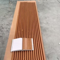 Panneaux muraux WPC de type rainuré modernes, de haute qualité, écologiques, imperméables, ignifuges, pour usage domestique, panneaux décoratifs d'intérieur