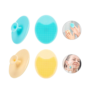 Cepillo de Silicona Manual <span class=keywords><strong>para</strong></span> Baño, Exfoliante Facial, Cepillo <span class=keywords><strong>para</strong></span> Lavar al Bebé con Champú - Product Image 4