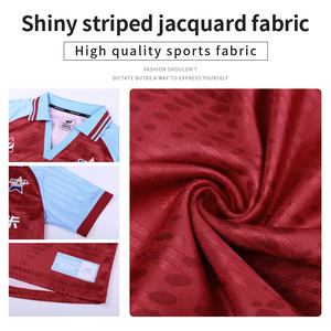 Maglie da <span class=keywords><strong>Calcio</strong></span> Personalizzate in Tessuto Jacquard, Produzione OEM, Uniformi per Squadre di <span class=keywords><strong>Calcio</strong></span> con Sublimazione <span class=keywords><strong>Personalizzata</strong></span> - Product Image 3