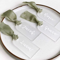 50 cartes de table et de place en acrylique transparent, modernes, durables, respectueuses de l'environnement, pour menu, mariage, fête, événements et arche