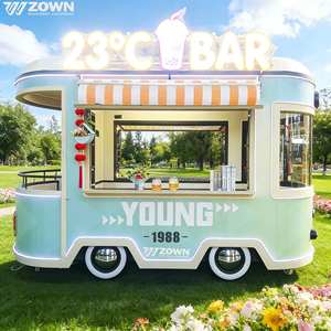 4 Wheel Electric Food Truck Mobile Snack Cart Stainless Steel Mobile Bar <b>Beer</b> Juice Concession Food Truck - Product Image 1