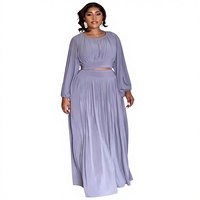Ensemble jupe longue et chemise à manches longues style été euro-américain, taille élastique, en satin de coton et élasthanne tricoté, couleur unie, décontracté