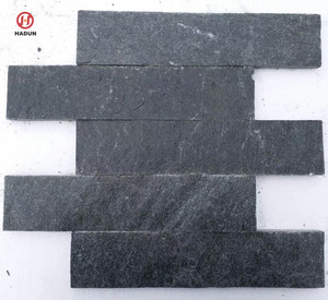 Natural Black Quartzite <strong>Slate</strong> 3D Wall Stone Cladding European-Style <strong>Split</strong> <strong>Face</strong> Wall Panels for Exterior Villa Tile - Product Image 6