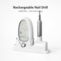 Vente en gros de perceuses à ongles rechargeables 45000 tr/min avec écran tactile LCD, lime électrique sans fil, emballage personnalisé direct usine, OEM