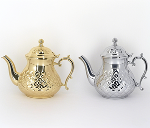 إبريق شاي مغربي فاخر من الفولاذ المقاوم للصدأ، دلة قهوة عربية عالية الجودة، إبريق شاي مغربي بتصميم أنيق للديكور وتقديم الهدايا - Product Image 1