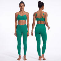Ensemble de vêtements de sport pour femme : Soutien-gorge de yoga confortable à maintien élevé avec coussinets de poitrine et Leggings taille haute ajustés
