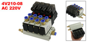 4v210-08 DC 24V đầu đơn 2 vị trí 5 cách 4 van điện từ khí nén với cơ sở Hướng dẫn sử dụng điện cấu trúc thí điểm 4 đa tạp - Product Image 2