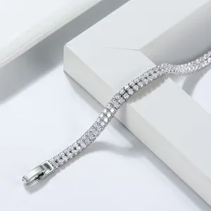 Joyería Fina, Pulsera <span class=keywords><strong>de</strong></span> Plata 925, Cadena para Joyería, Pulsera Ajustable Cubana para Hombre, Pulsera Personalizada para Mujer - Product Image 2
