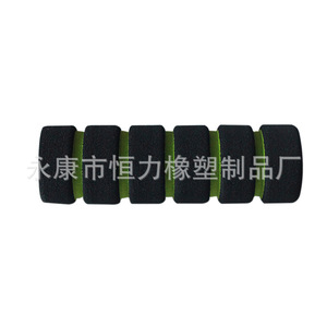 Couvre-poignées de corde à sauter en plastique et éponge caoutchoutée, noir et vert, protection douce pour les mains, pour le sport et le fitness, unisexe - Product Image 1