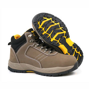 OEM S3 Nuevos zapatos de seguridad con punta de acero para hombres de cuero en línea Botas de trabajo para hombres Botas DE SEGURIDAD marrones para la construcción Calzado de seguridad - Product Image 5