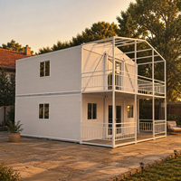 Maison conteneur moderne de luxe à 2 étages, maison préfabriquée modulaire, mini-maison portable, villa mobile pour un style de vie durable