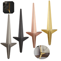 Pieds de meuble coniques en fer, laiton doré, acier, chrome, métal pour chaise, chevet, lit, armoire, canapé