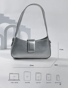 2024 Vintage Fashion Lady <b>Tote</b> Handbag PU Leather Hobo <b>Bag</b> <b>With</b> Lock and <b>Zip</b> Closure Single Handle Leisure Style for Women - Product Image 6