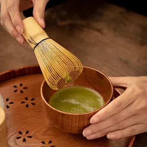 Batidor de té de bambú Natural, Accesorio clásico japonés para té verde