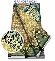 Grande cire classique 100% coton, tissu de cire de sable doré original, paillettes