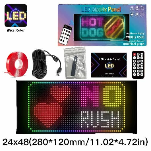 New Popular 32*64 USB 5V Advertising Digital Light Signage Billboard Wall Adhesive Matrix Panel Pixel Display Led Film Screen