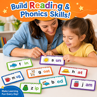 Libros de Palabras para Niños Personalizados OEM, Encuadernados en Espiral, Tarjetas de Aprendizaje de Fonética y Palabras Visuales para la Educación Temprana Infantil