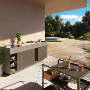 Welbom Professional Multi Functional Garden Portable Kitchen Outdoor Cabinets Set with Bar