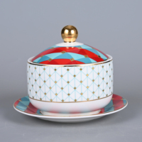 Pour les ensembles de vaisselle de luxe en porcelaine pour restaurants-motif d'incrustation d'or étanche et résistant au four
