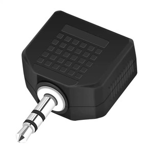 Convertidor de audio de 3,5mm macho a doble hembra, conector divisor para auriculares, conexión de sonido estéreo, cuerpo de plástico - Product Image 1