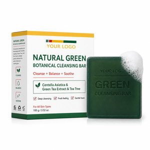 Trending Botanical Clean Care Smooth Fresh Skin Control Oil Sensitive Skin Centella Asiatica Green Tea Body Cleansing <b>Soap</b> - Product Image 1