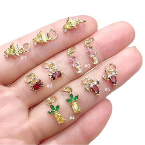 CZ8452 Mini Zirconia Dier Charmes Sieraden Accessoires Tiny Leuke Cz Micro Pave Krab Garnalen Sea Horse <span class=keywords><strong>Charms</strong></span> - Product Image 3