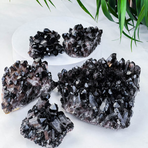 แผงคริสตัลอัญมณีหินบำบัดแบบสโมคกี้คลัสเตอร์สำหรับเป็นของขวัญและของตกแต่งมาใหม่ข้อเสนอพิเศษ - Product Image 5