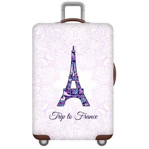 Manufacture Customized Your Own design Dust-proof Suitcase Cover Travel Accessories Elastic Trolley Spandex Luggage Cover