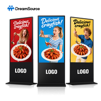 Pantalla LCD de 43, 49 y 55 Pulgadas, Tótem Vertical para Interiores, Pantalla de Video Publicitaria Android, Señalización Digital con Soporte de Pie, Kiosco con Pantalla Táctil