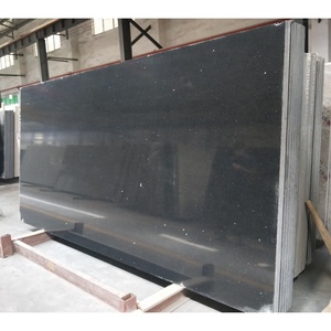 SH pietra prefabbricata galassia nera specchio di pietra di quarzo nero smalto lastra di quarzo prezzo all'ingrosso - Product Image 2