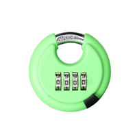 Cadenas à disque rond modifiable, sans clé, à code à 4 chiffres, antivol, étanche, pour extérieur, robuste, pour conteneurs