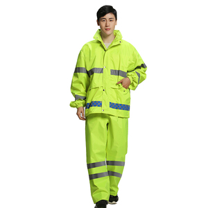 Personnalisable Meilleures ventes polic pvc réfléchissant combinaisons de pluie adultes hommes imperméable personnalisé manteau de pluie <span class=keywords><strong>pantalon</strong></span> de pluie - Product Image 1