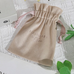 ถุงหูรูดเครื่องประดับกำมะหยี่ขนาดเล็กพิมพ์โลโก้ที่กำหนดเองหรูหราหรูหราสร้อยคอกำมะหยี่นุ่มต่างหูแหวนกระเป๋าเครื่องประดับ - Product Image 3