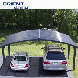 Abri de voiture en aluminium robuste ORIENT avec toit en polycarbonate résistant aux chocs - Product Image 4