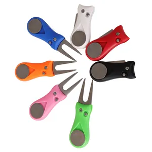 เครื่องมือซ่อมกอล์ฟแม่เหล็กพร้อมส้อมอุปกรณ์เสริมกอล์ฟโลหะสังกะสีผสมพลาสติกเหล็ก - Product Image 1