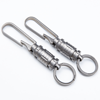 Llavero de titanio de rotación, llavero portátil para exteriores, llavero de coche EDC, herramienta de llavero sin paquete EDC