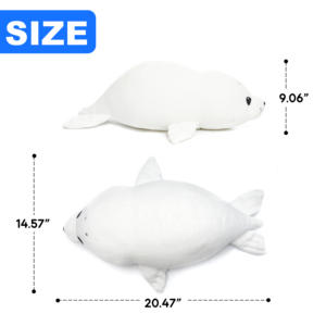 Peluche a Forma di Foca Paffuta, Morbido Animale Imbottito, Simpatico Peluche di Foca Soffice per Regali ai Bambini, Decorazione per Divano e Camera da Letto - Product Image 4